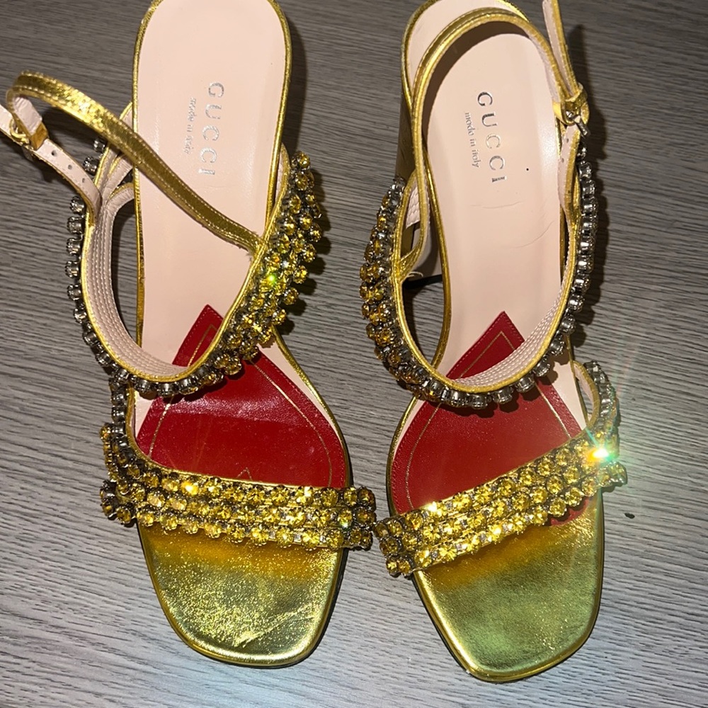 Original Gucci golds Sandals.